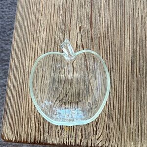 Clear Glass Apple Shaped Dish